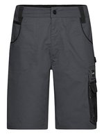 James&Nicholson Robuste Workwear Bermudas "STRONG" mit CORDURA® – Carbon/Black