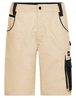 James&Nicholson Robuste Workwear Bermudas "STRONG" mit CORDURA®, Black/Carbon 42, JN835 – Stone/Black