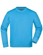 James&Nicholson Rundhals-Sweatshirt aus Baumwoll-Polyester – Aqua