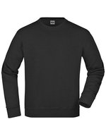 James&Nicholson Rundhals-Sweatshirt aus Baumwoll-Polyester – Black