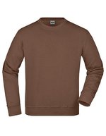James&Nicholson Rundhals-Sweatshirt aus Baumwoll-Polyester – Brown