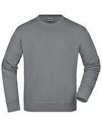 James&Nicholson Rundhals-Sweatshirt aus Baumwoll-Polyester, Aqua XS, JN840 – Dark Grey (Solid)