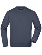 James&Nicholson Rundhals-Sweatshirt aus Baumwoll-Polyester, Aqua XS, JN840 – Navy