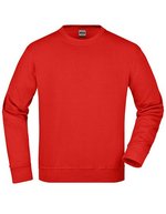 James&Nicholson Rundhals-Sweatshirt aus Baumwoll-Polyester, Aqua XS, JN840 – Red