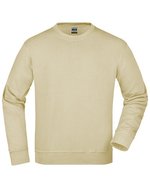 James&Nicholson Rundhals-Sweatshirt aus Baumwoll-Polyester, Aqua XS, JN840 – Stone