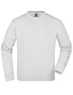 James&Nicholson Rundhals-Sweatshirt aus Baumwoll-Polyester, Aqua XS, JN840 – White
