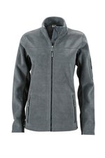 James&Nicholson Fleecejacke "STRONG" mit Softshell-Einsätzen für Damen, Black/Carbon XS, JN841 – Bild 1