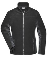 James&Nicholson Fleecejacke "STRONG" mit Softshell-Einsätzen für Damen, Black/Carbon XS, JN841 – Bild 2