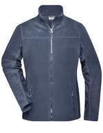 James&Nicholson Fleecejacke "STRONG" mit Softshell-Einsätzen für Damen, Black/Carbon XS, JN841 – Blu navy/Blu navy