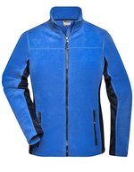 James&Nicholson Fleecejacke "STRONG" mit Softshell-Einsätzen für Damen, Black/Carbon XS, JN841 – Reale/Blu navy