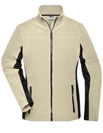 James&Nicholson Fleecejacke "STRONG" mit Softshell-Einsätzen für Damen, Black/Carbon XS, JN841 – Pietra/Nero