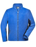 James&Nicholson Fleece-Jacke „STRONG“ mit Softshell-Einsätzen, Black/Carbon XS, JN842 – Royal/Marine