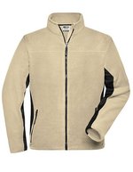 James&Nicholson Fleece-Jacke „STRONG“ mit Softshell-Einsätzen, Black/Carbon XS, JN842 – Pierre/Noir