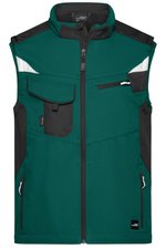 James&Nicholson Softshell-Weste -STRONG- mit CORDURA®, Black/Black XS, JN845 – Bild 1