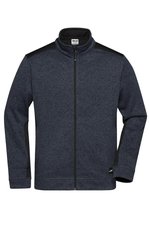 James&Nicholson Knitted Workwear Fleecejacke "STRONG, Black/Black XS, JN862 – Bild 1