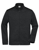 James&Nicholson Knitted Workwear Fleecejacke "STRONG, Black/Black XS, JN862 – Bild 2