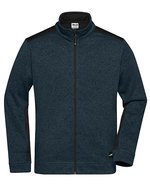 James&Nicholson Knitted Workwear Fleecejacke "STRONG, Black/Black XS, JN862 – Navy/Navy