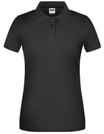 James&Nicholson Ladies´ Bio Workwear Polo Aqua XS (JN873), JN873 – Black