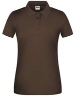 James&Nicholson Ladies´ Bio Workwear Polo Aqua XS (JN873), JN873 – Brown