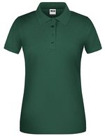 James&Nicholson Ladies´ Bio Workwear Polo Aqua XS (JN873), JN873 – Dark Green