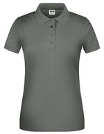 James&Nicholson Ladies´ Bio Workwear Polo Aqua XS (JN873), JN873 – Dark Grey (Solid)