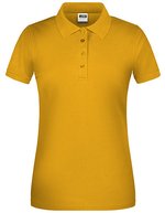 James&Nicholson Ladies´ Bio Workwear Polo Aqua XS (JN873), JN873 – Gold Yellow