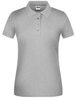 James&Nicholson Ladies´ Bio Workwear Polo Aqua XS (JN873), JN873 – Grey Heather