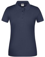 James&Nicholson Ladies´ Bio Workwear Polo Aqua XS (JN873), JN873 – Navy
