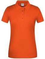 James&Nicholson Ladies´ Bio Workwear Polo Aqua XS (JN873), JN873 – Orange