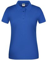 James&Nicholson Ladies´ Bio Workwear Polo Aqua XS (JN873), JN873 – Royal