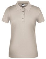 James&Nicholson Ladies´ Bio Workwear Polo Aqua XS (JN873), JN873 – Stone