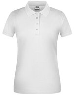 James&Nicholson Ladies´ Bio Workwear Polo Aqua XS (JN873), JN873 – White