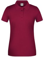 James&Nicholson Ladies´ Bio Workwear Polo Aqua XS (JN873), JN873 – Wine