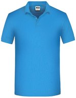 James&Nicholson Bio Workwear Polo mit Knopfleiste für Herren, Aqua XS, JN874 – Bild 2