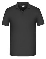James&Nicholson Bio Workwear Polo mit Knopfleiste für Herren, Aqua XS, JN874 – Black