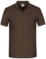 James&Nicholson Bio Workwear Polo mit Knopfleiste für Herren, Aqua XS, JN874 – Brown