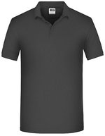James&Nicholson Bio Workwear Polo mit Knopfleiste für Herren, Aqua XS, JN874 – Dark Grey (Solid)