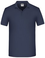 James&Nicholson Bio Workwear Polo mit Knopfleiste für Herren, Aqua XS, JN874 – Navy