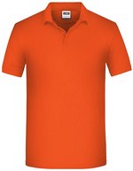 James&Nicholson Bio Workwear Polo mit Knopfleiste für Herren, Aqua XS, JN874 – Orange