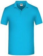 James&Nicholson Bio Workwear Polo mit Knopfleiste für Herren, Aqua XS, JN874 – Turquoise