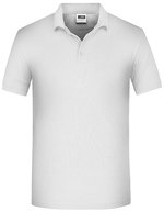 James&Nicholson Bio Workwear Polo mit Knopfleiste für Herren, Aqua XS, JN874 – White