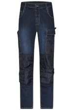 James&Nicholson Stretch-Jeans mit Cordura®-Verstärkung, Black Denim 25, JN875 – Bild 3