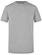 James&Nicholson Slim Fit Rundhals-T-Shirt Baumwolle für Herren, White S, JN911 – Grey Heather