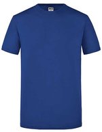 James&Nicholson Slim Fit Rundhals-T-Shirt Baumwolle für Herren, White S, JN911 – Royal