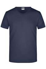 James&Nicholson Slim Fit V-Neck T-Shirt für Herren, White S, JN912 – Bild 3