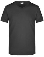 James&Nicholson Slim Fit V-Neck T-Shirt für Herren, White S, JN912 – Bild 2