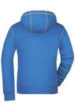 James&Nicholson Lifestyle Hoody mit Kontrastnähten für Damen, Black/Grey Heather S, JN960 – Bild 4