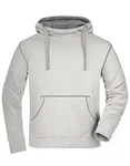James&Nicholson Kapuzen-Sweatshirt mit Kontrastnähten für Herren, Navy/Cobalt M, JN961 – Off White/Grey Heather