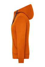 James&Nicholson Zip-Hoody mit tailliertem Schnitt für Damen, Black/Grey Heather S, JN962 – Bild 4