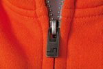 James&Nicholson Zip-Hoody mit tailliertem Schnitt für Damen, Black/Grey Heather S, JN962 – Bild 6